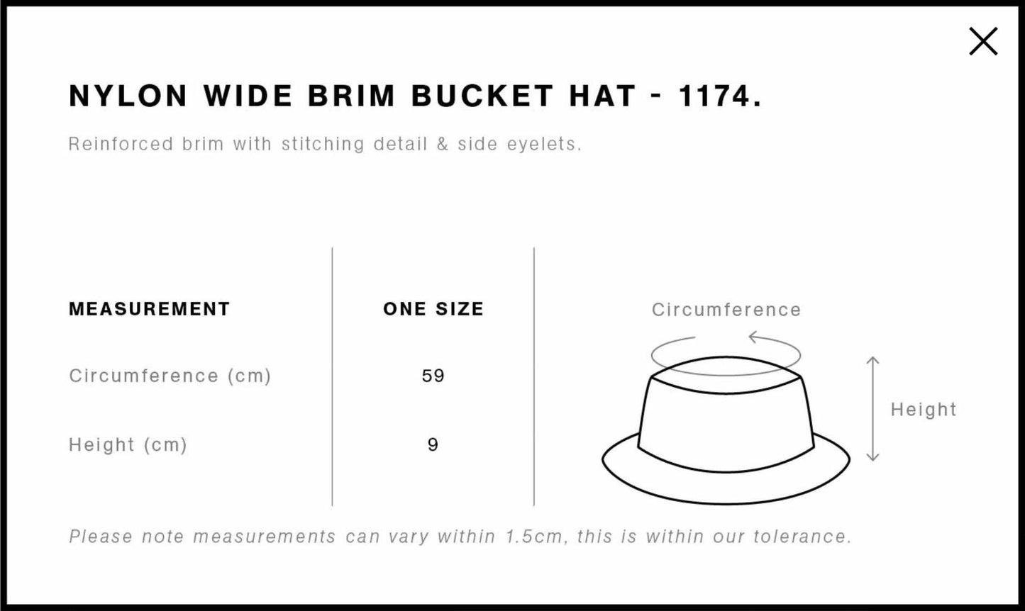 HAKA LIFE WIDE BRIM BUCKET Black